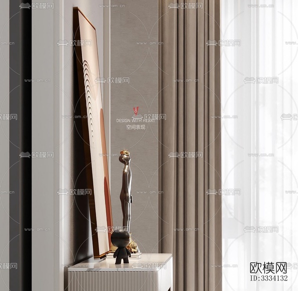 现代卧室效果图下载(渲染图6)