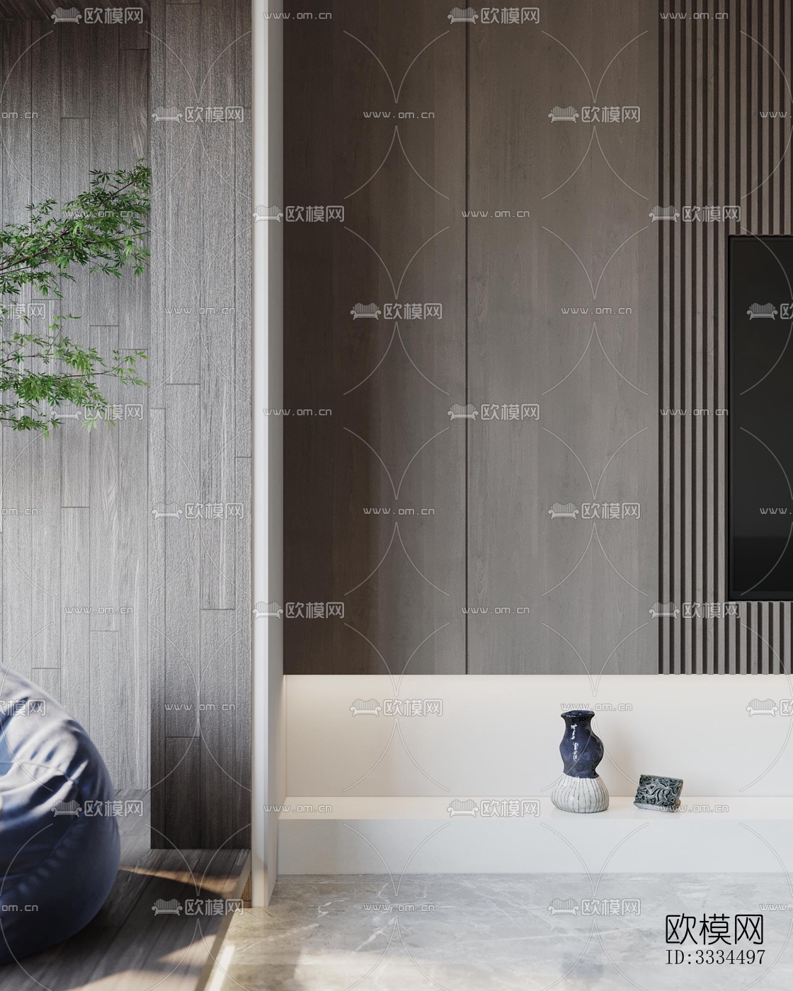 现代客厅效果图下载（渲染图7）