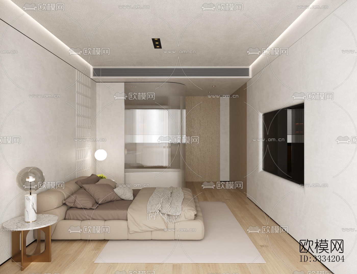 现代卧室效果图下载（渲染图3）