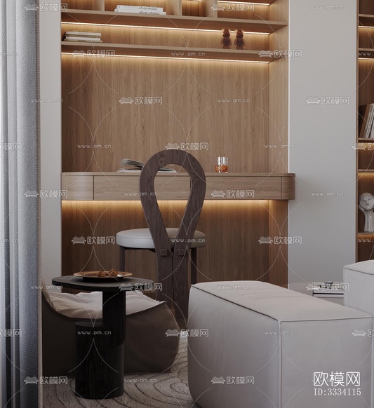现代卧室效果图下载(渲染图8)