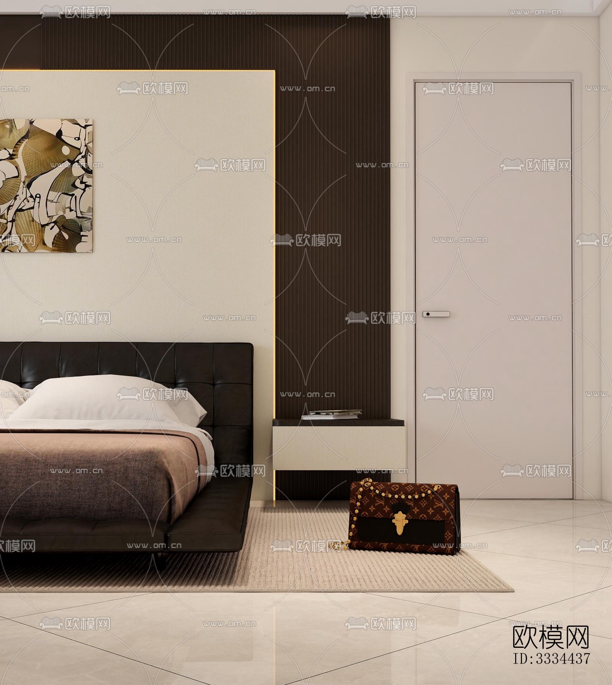 现代卧室效果图下载（渲染图5）