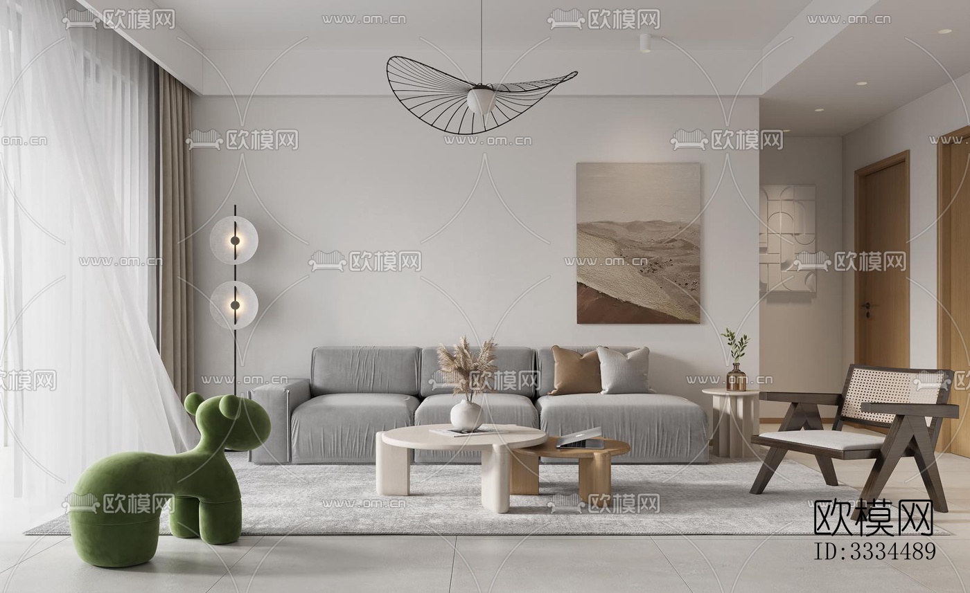 现代客厅效果图下载（渲染图15）