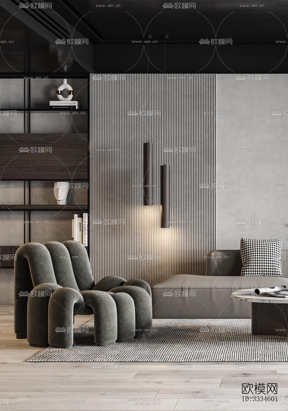 现代客厅效果图下载（渲染图6）