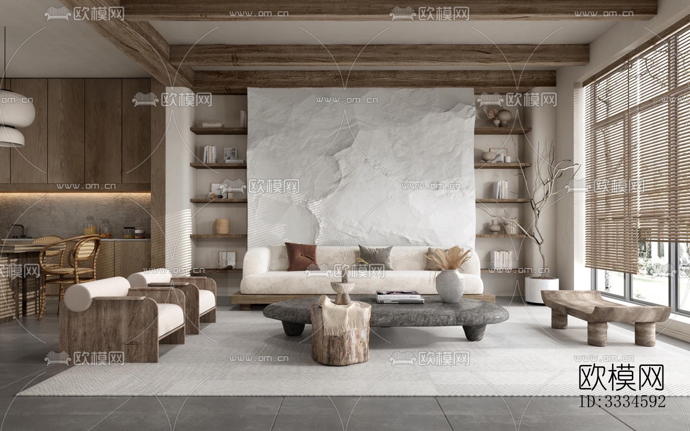 现代客厅效果图下载（渲染图15）