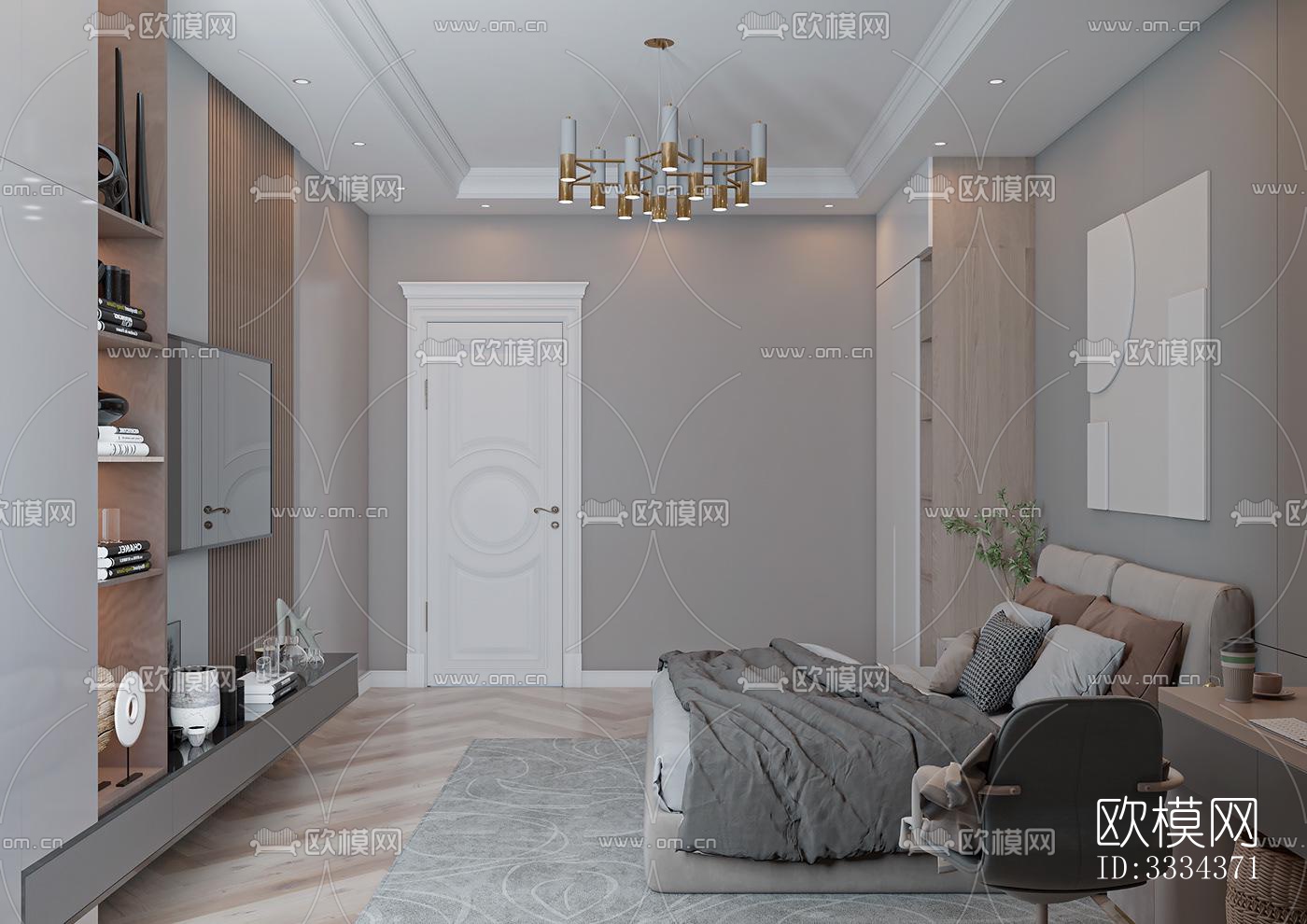 现代卧室效果图下载（渲染图5）