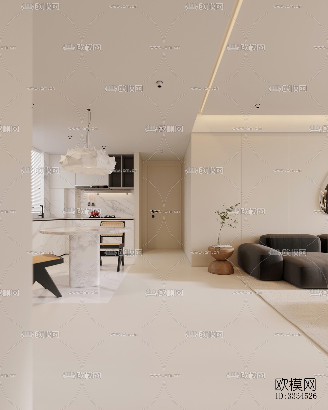 现代客厅效果图下载（渲染图6）