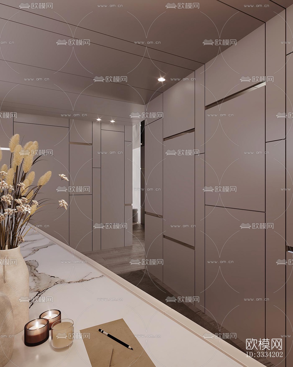 现代卧室效果图下载（渲染图11）