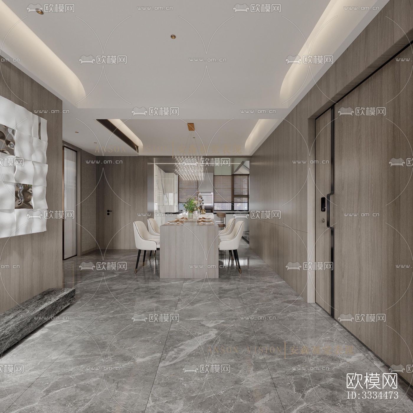 现代客厅效果图下载（渲染图9）