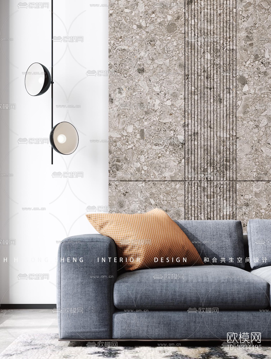 现代客厅效果图下载（渲染图4）