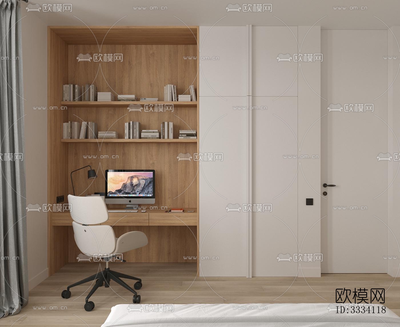 现代卧室效果图下载（渲染图6）