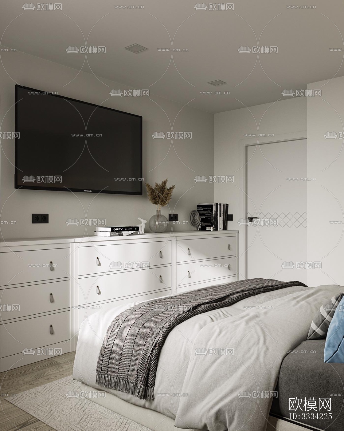 现代卧室效果图下载（渲染图5）