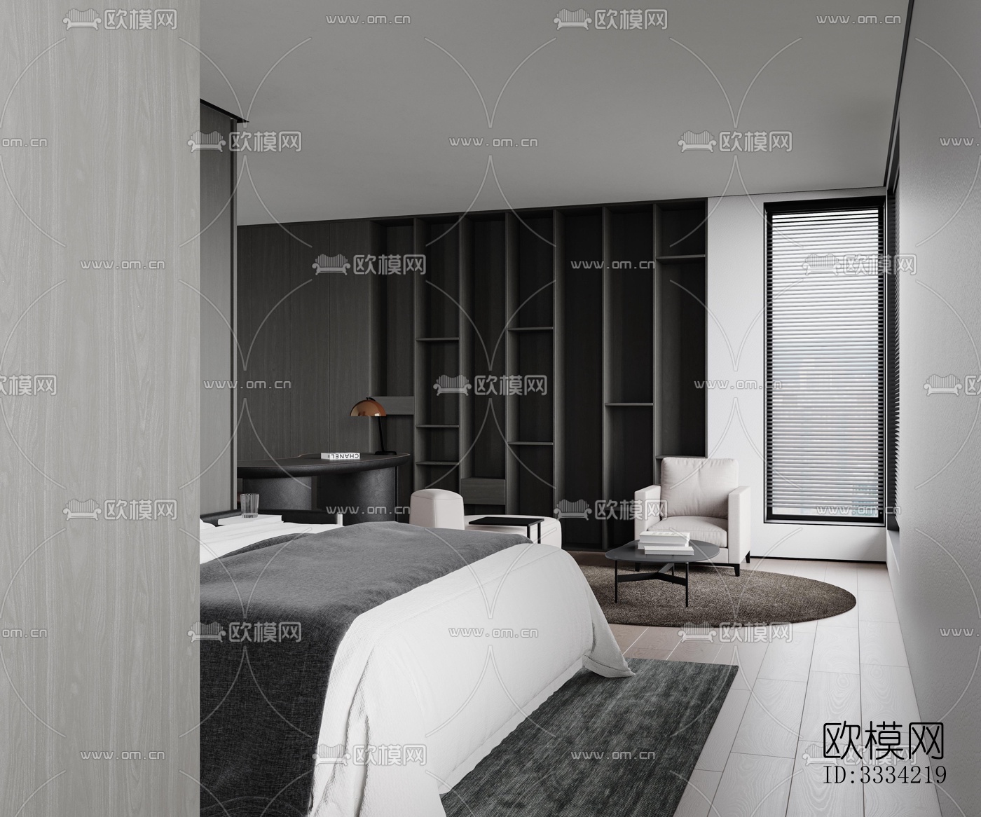 现代卧室效果图下载（渲染图5）