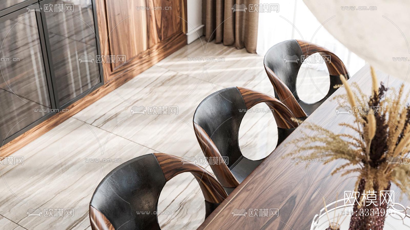 现代餐厅效果图下载（渲染图8）