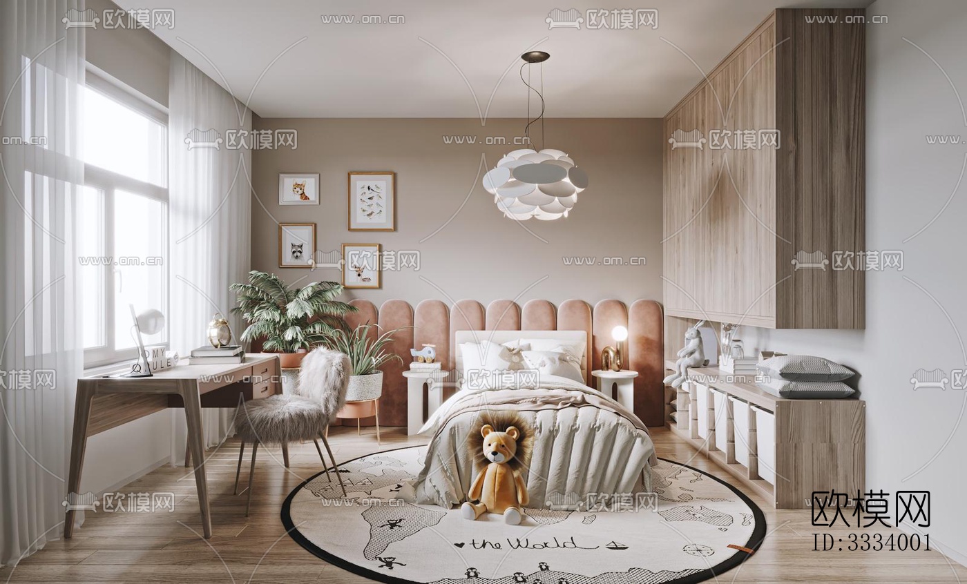 现代儿童房效果图下载（渲染图2）