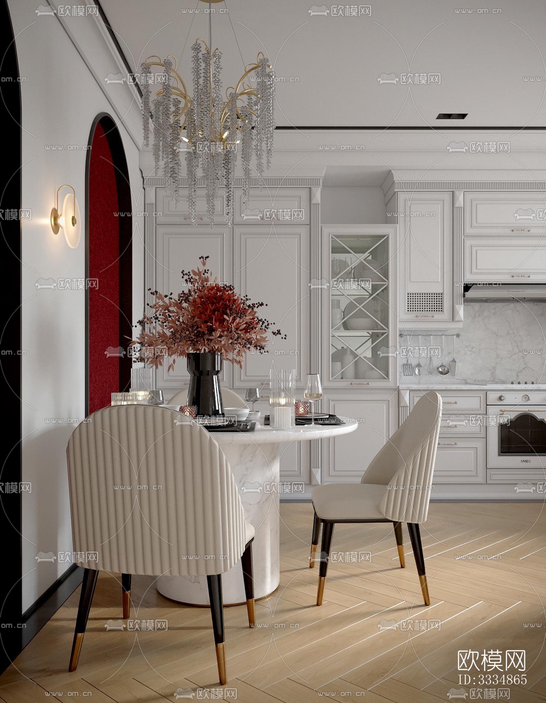 现代餐厅效果图下载（渲染图2）