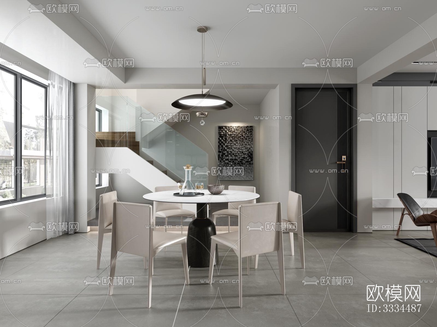 现代客厅效果图下载（渲染图15）