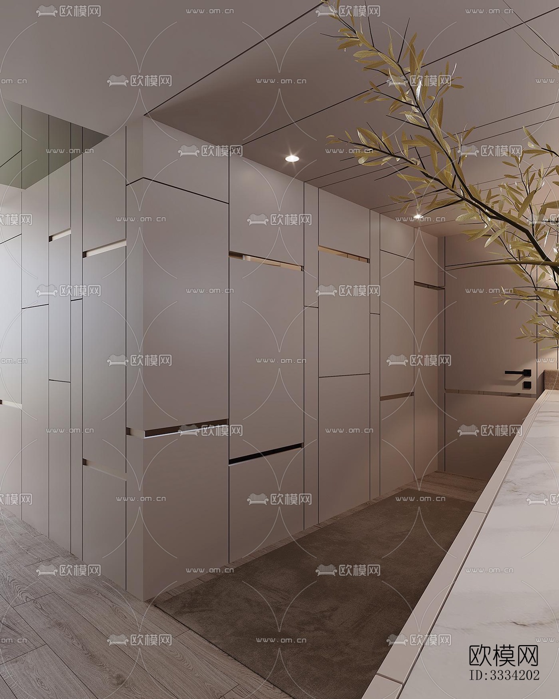 现代卧室效果图下载（渲染图3）