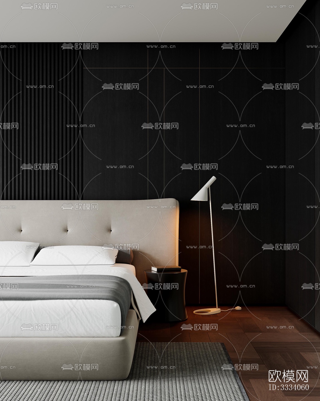 现代卧室效果图下载（渲染图2）