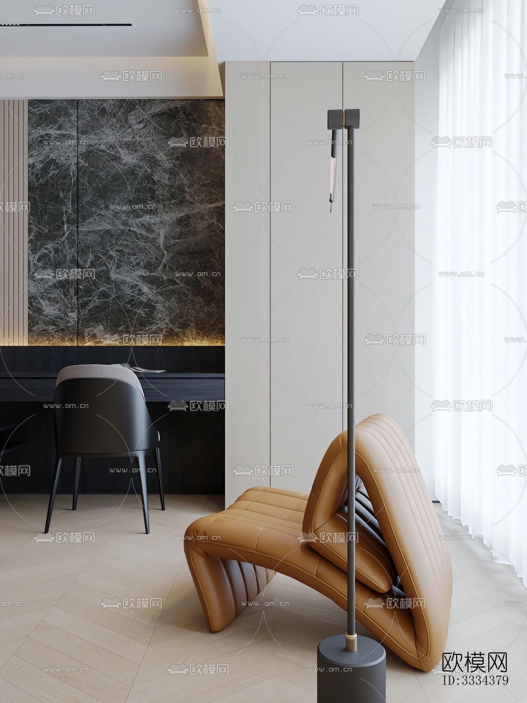 现代卧室效果图下载（渲染图5）