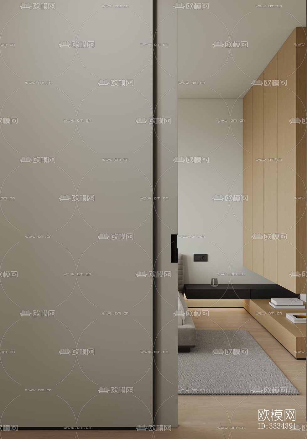 现代卧室效果图下载（渲染图9）