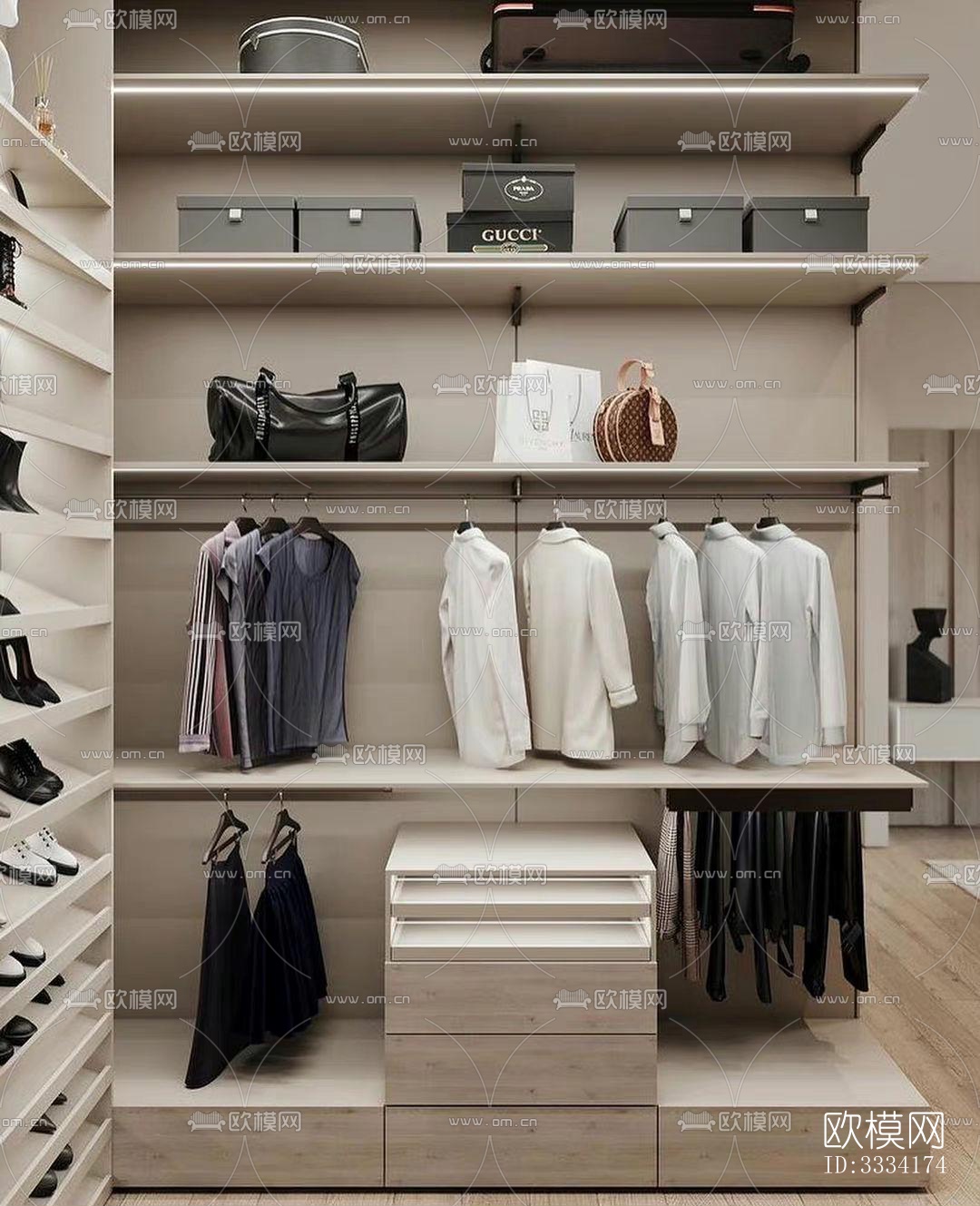 现代卧室效果图下载（渲染图8）