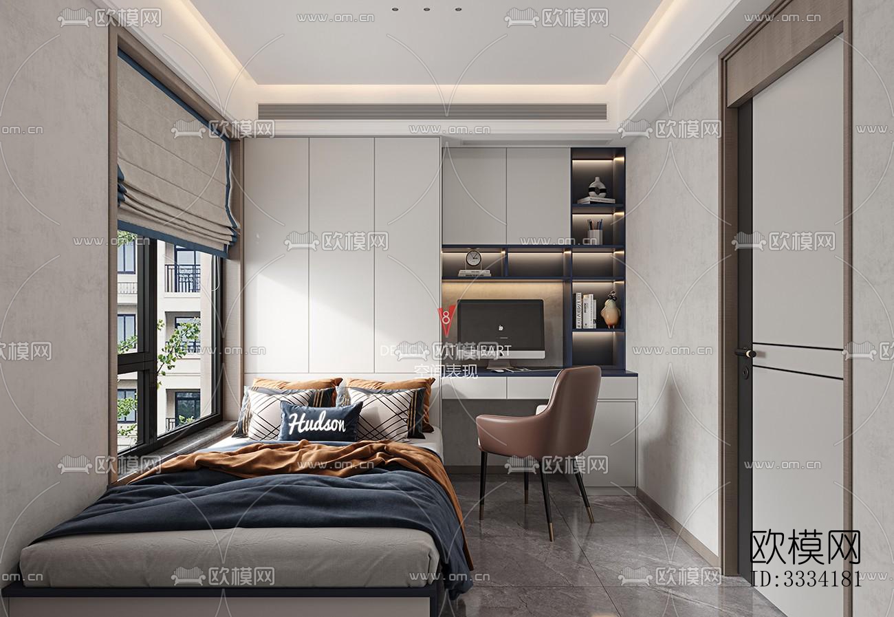 现代卧室效果图下载（渲染图8）