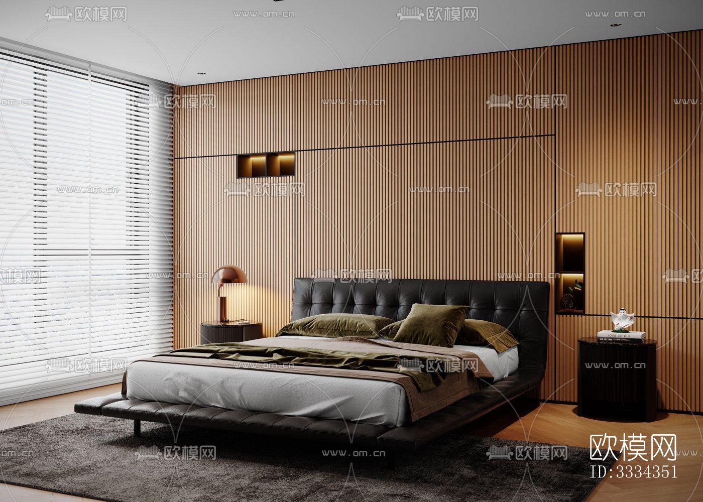 现代卧室效果图下载（渲染图3）