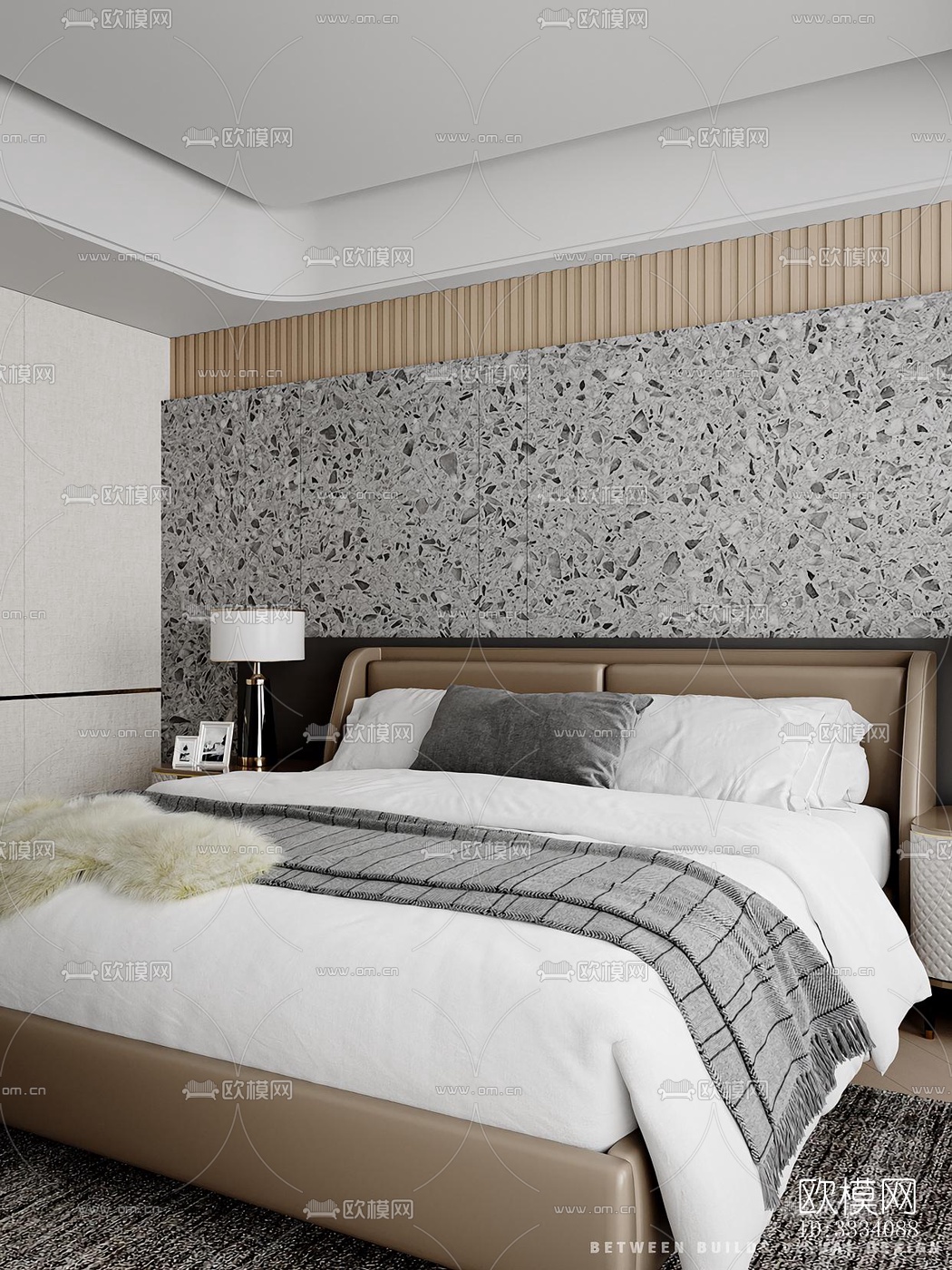 现代卧室效果图下载（渲染图5）