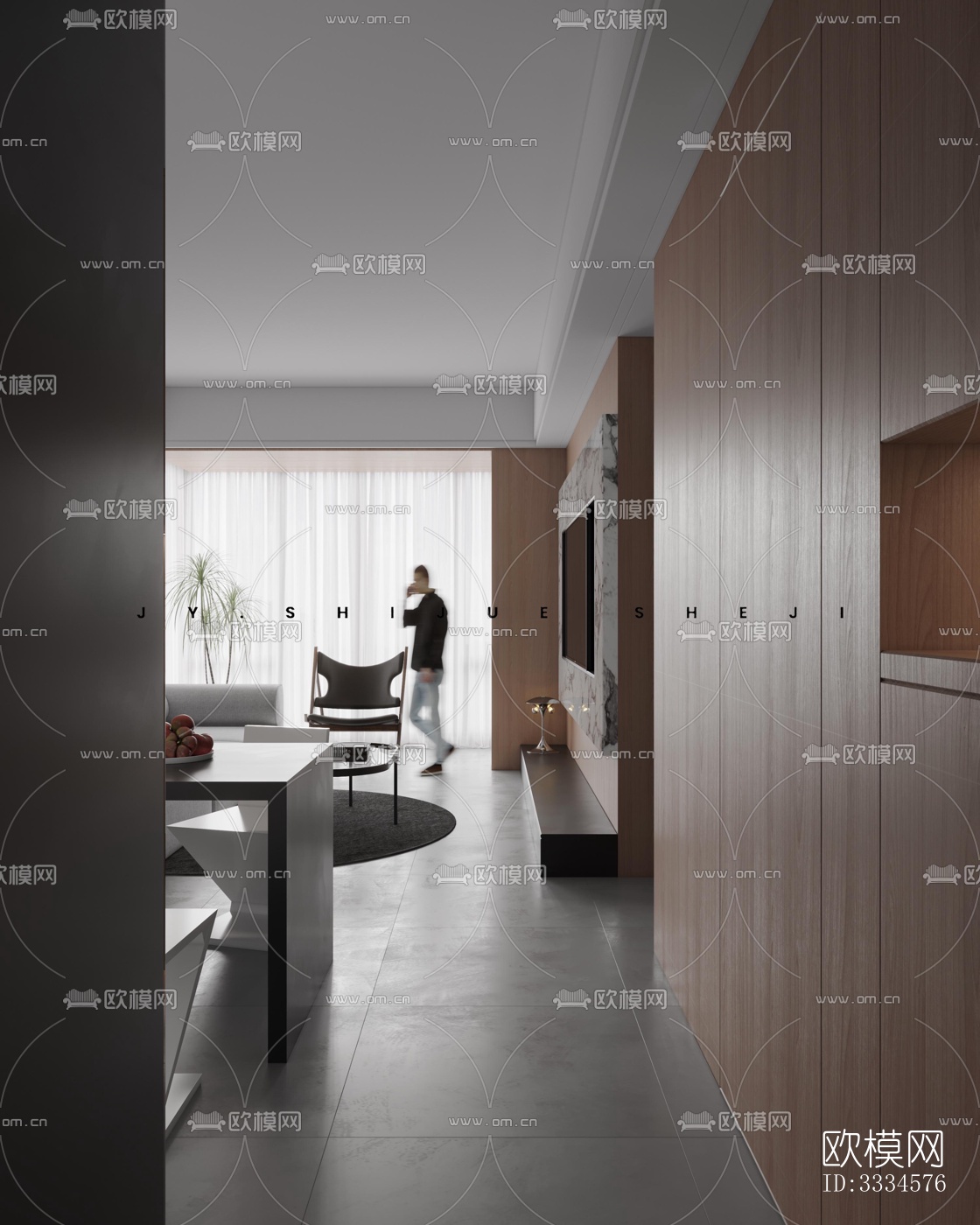 现代客厅效果图下载（渲染图2）