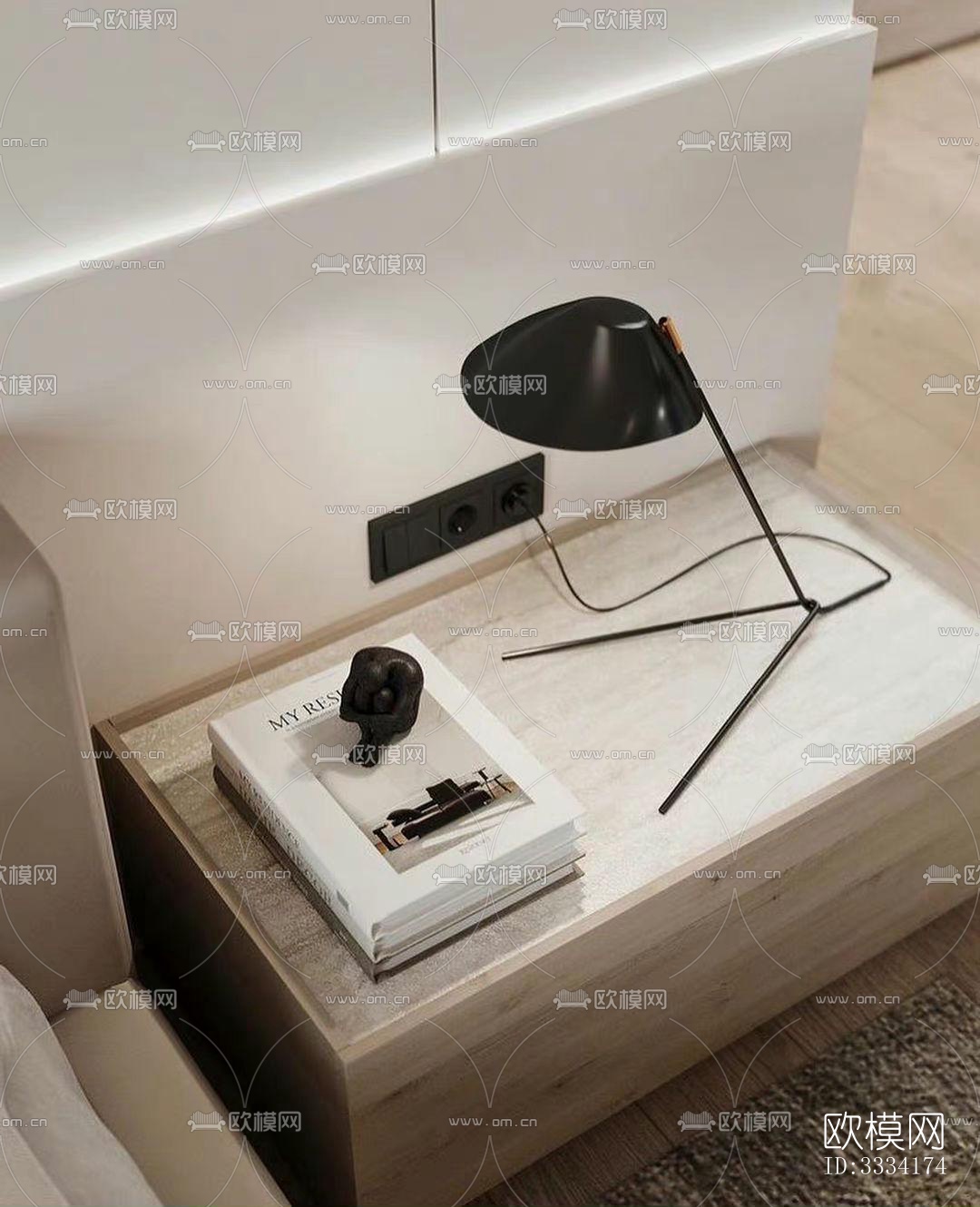 现代卧室效果图下载（渲染图3）