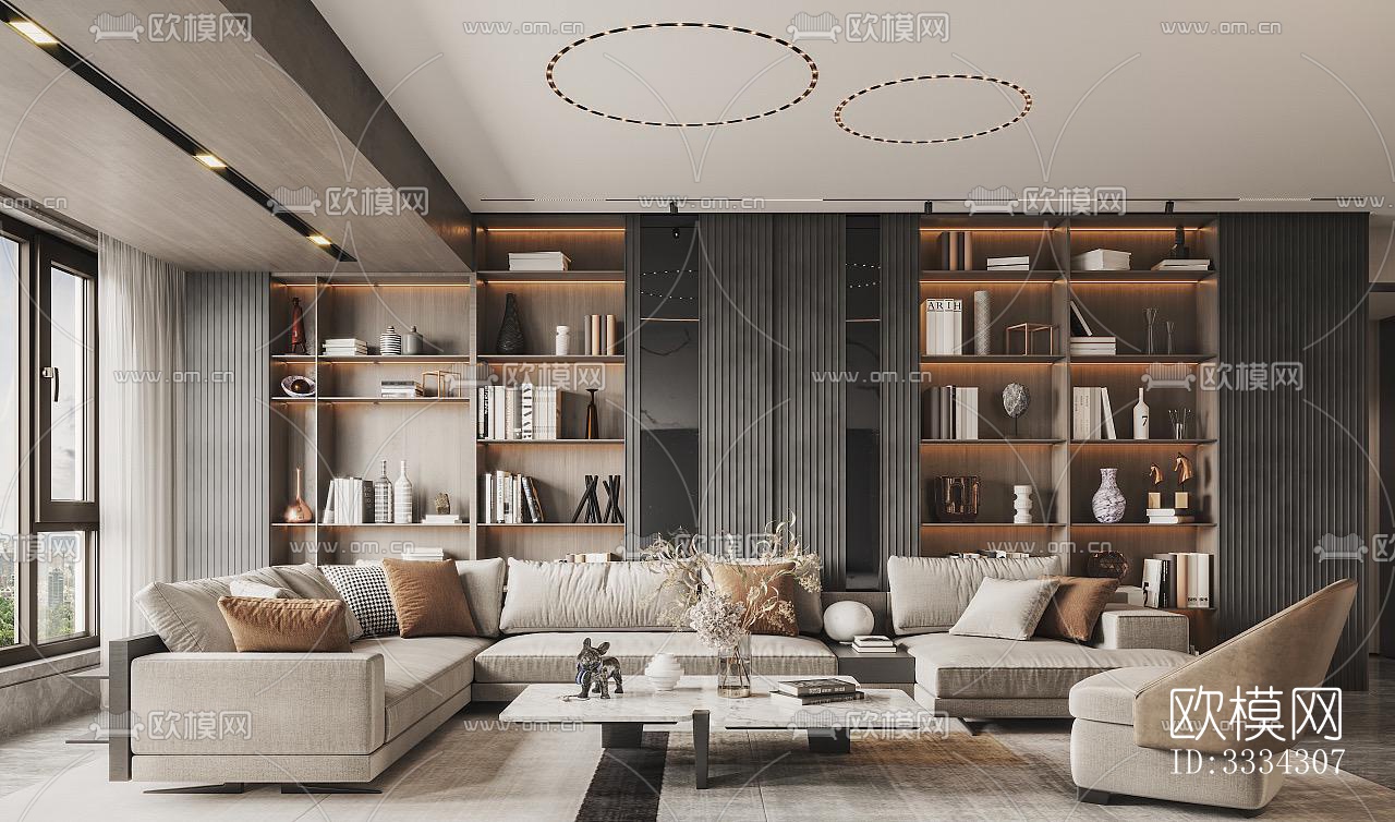 现代卧室效果图下载（渲染图1）