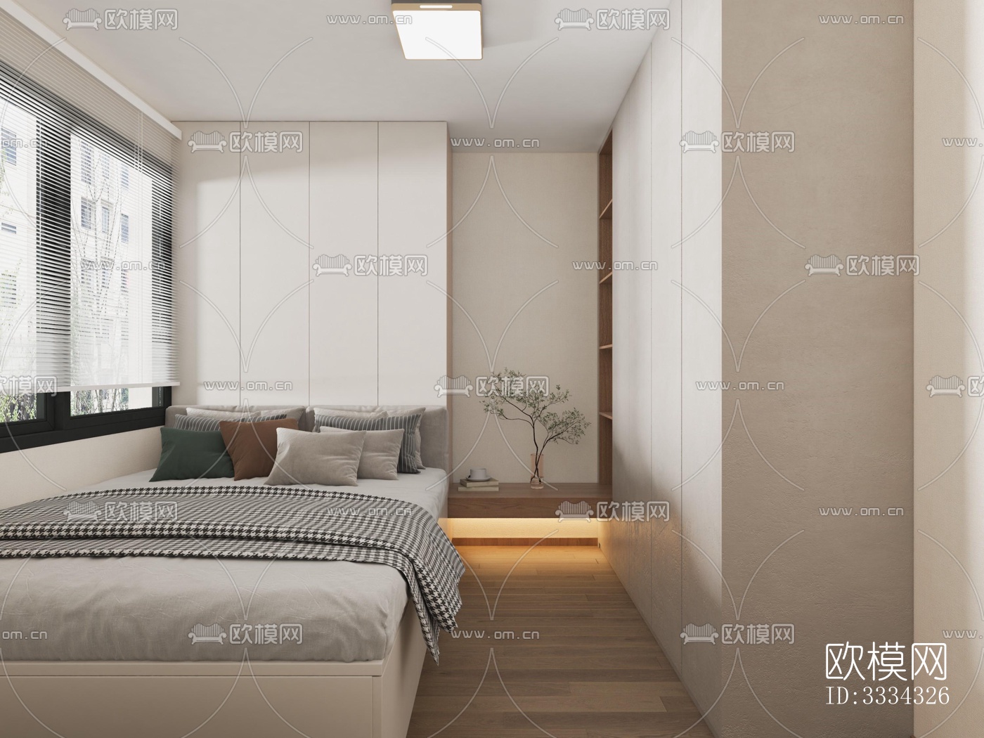 现代卧室效果图下载（渲染图8）