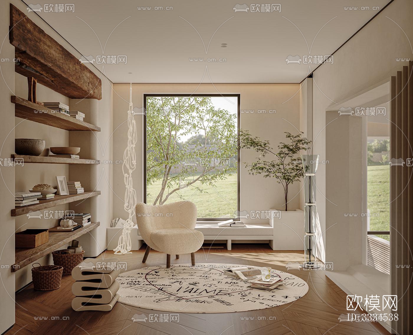 现代客厅效果图下载（渲染图12）