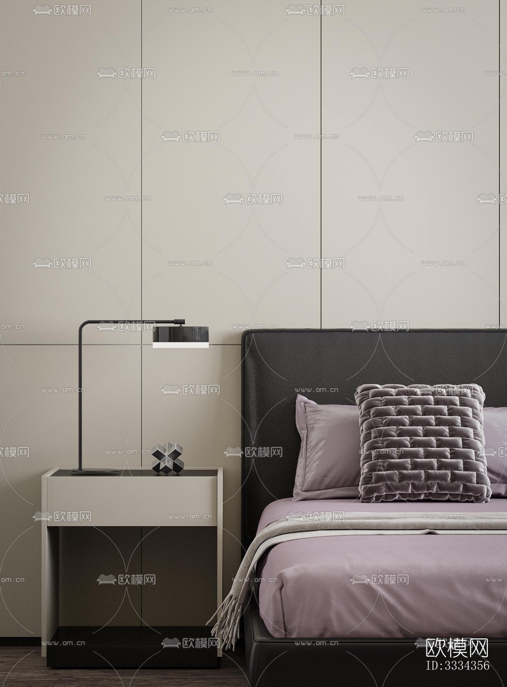 现代卧室效果图下载（渲染图4）