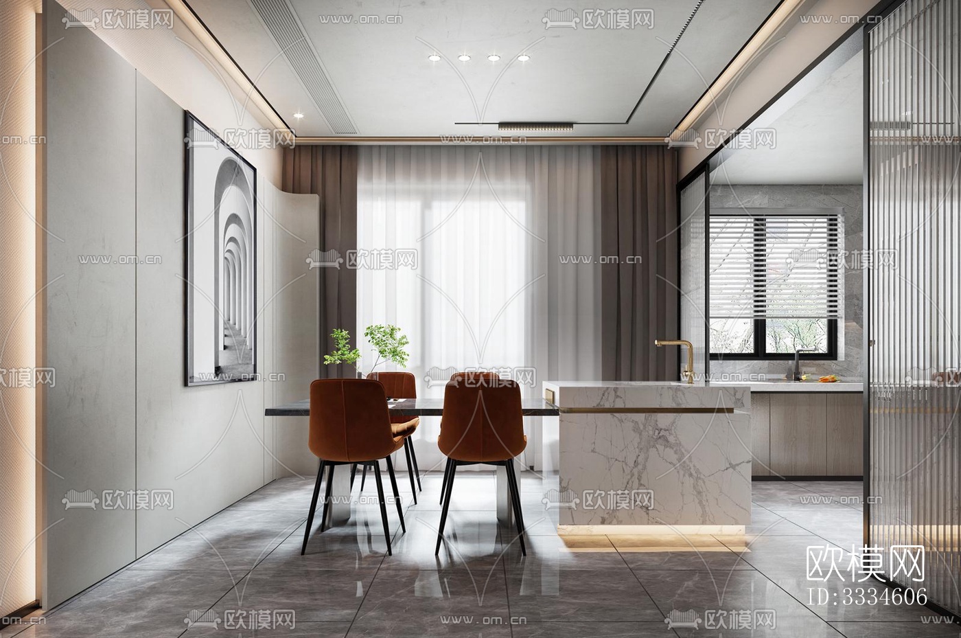 现代客厅效果图下载（渲染图10）