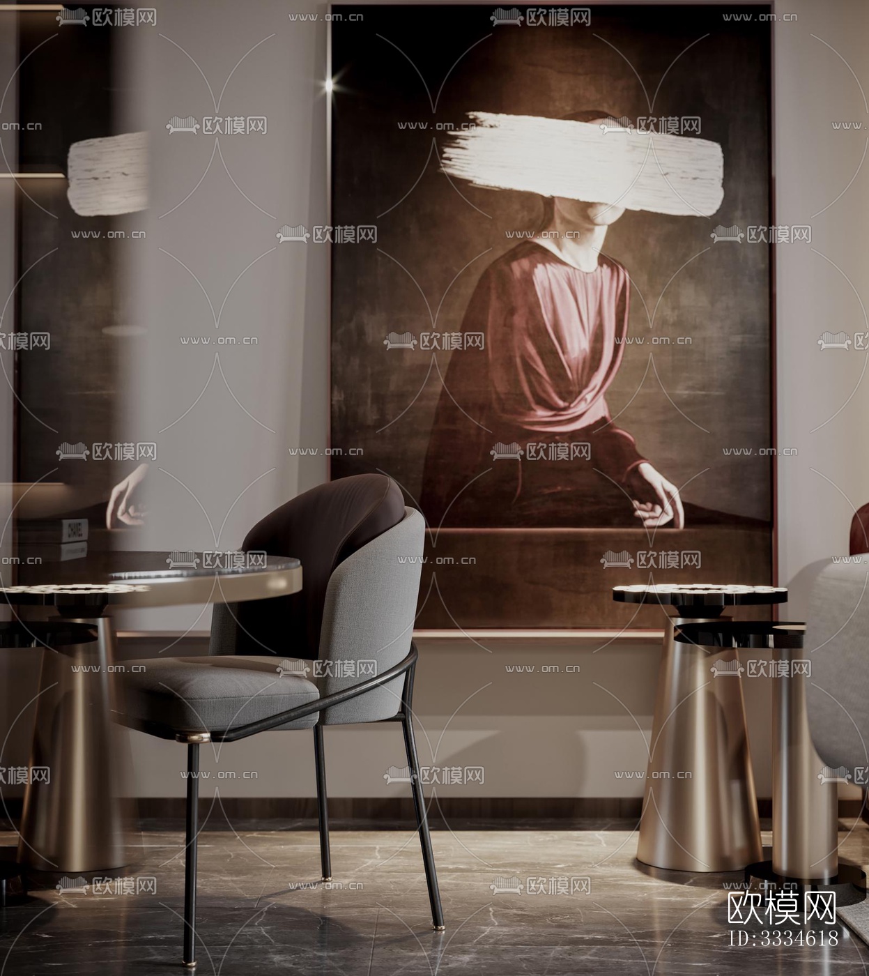 现代客厅效果图下载（渲染图5）