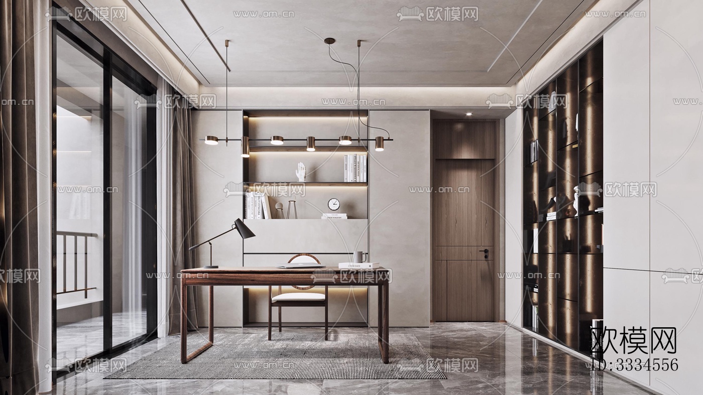 现代客厅效果图下载（渲染图5）