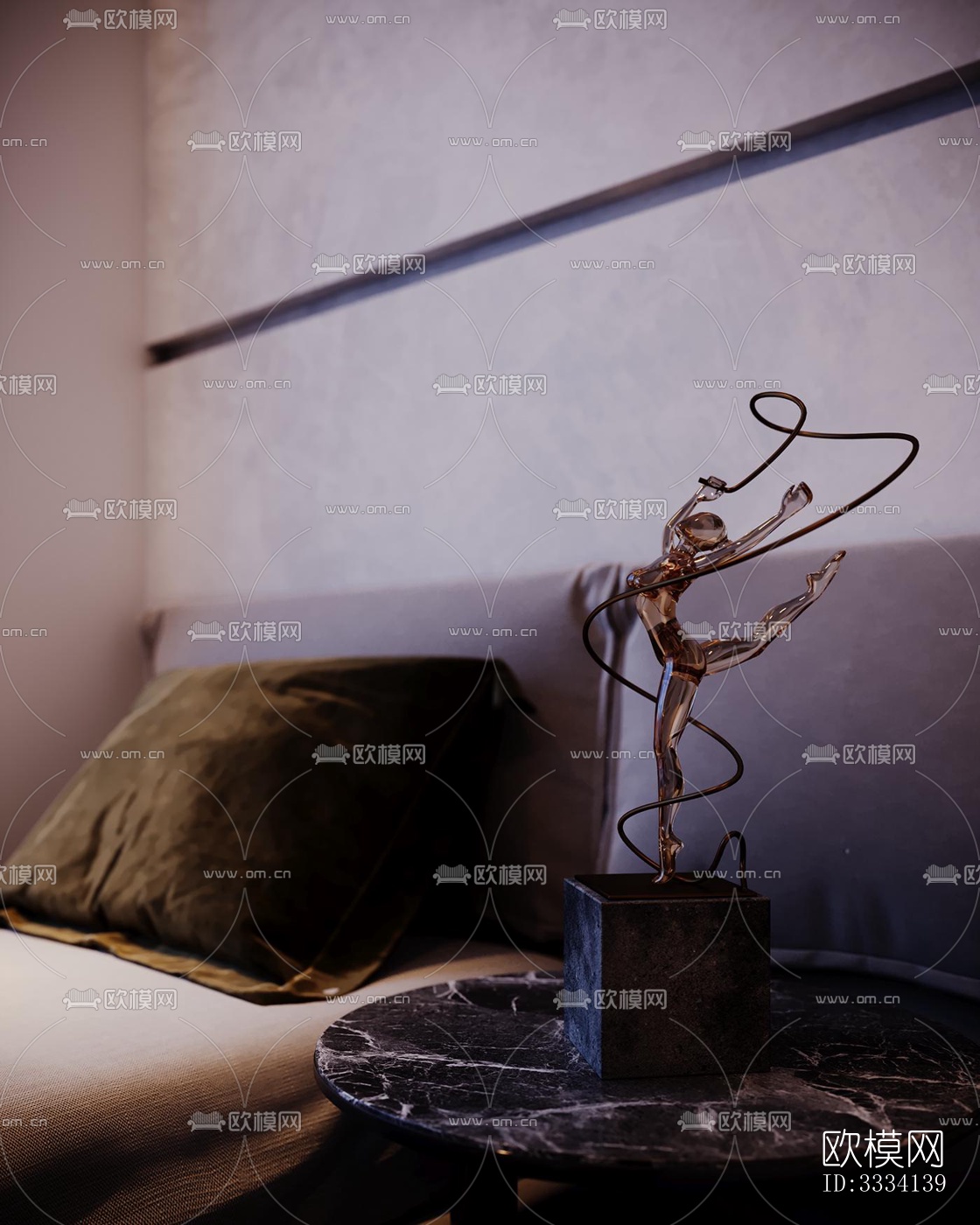 现代卧室效果图下载（渲染图6）