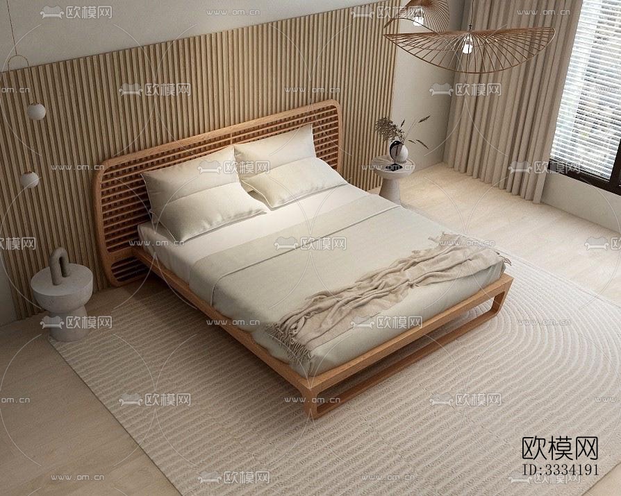 现代卧室效果图下载（渲染图5）