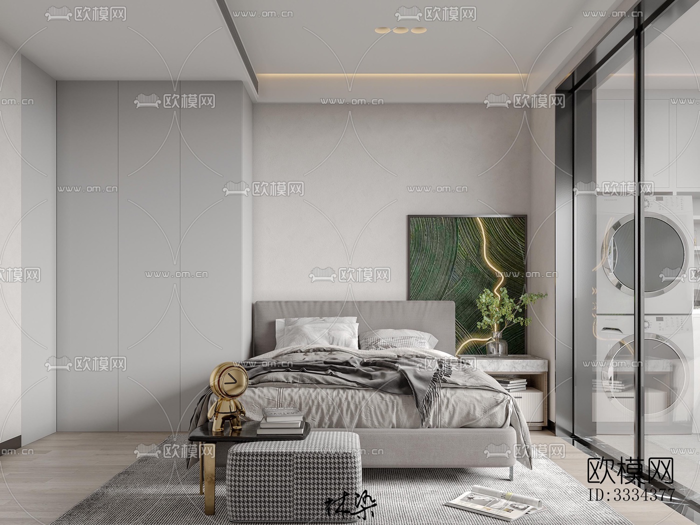 现代卧室效果图下载（渲染图5）