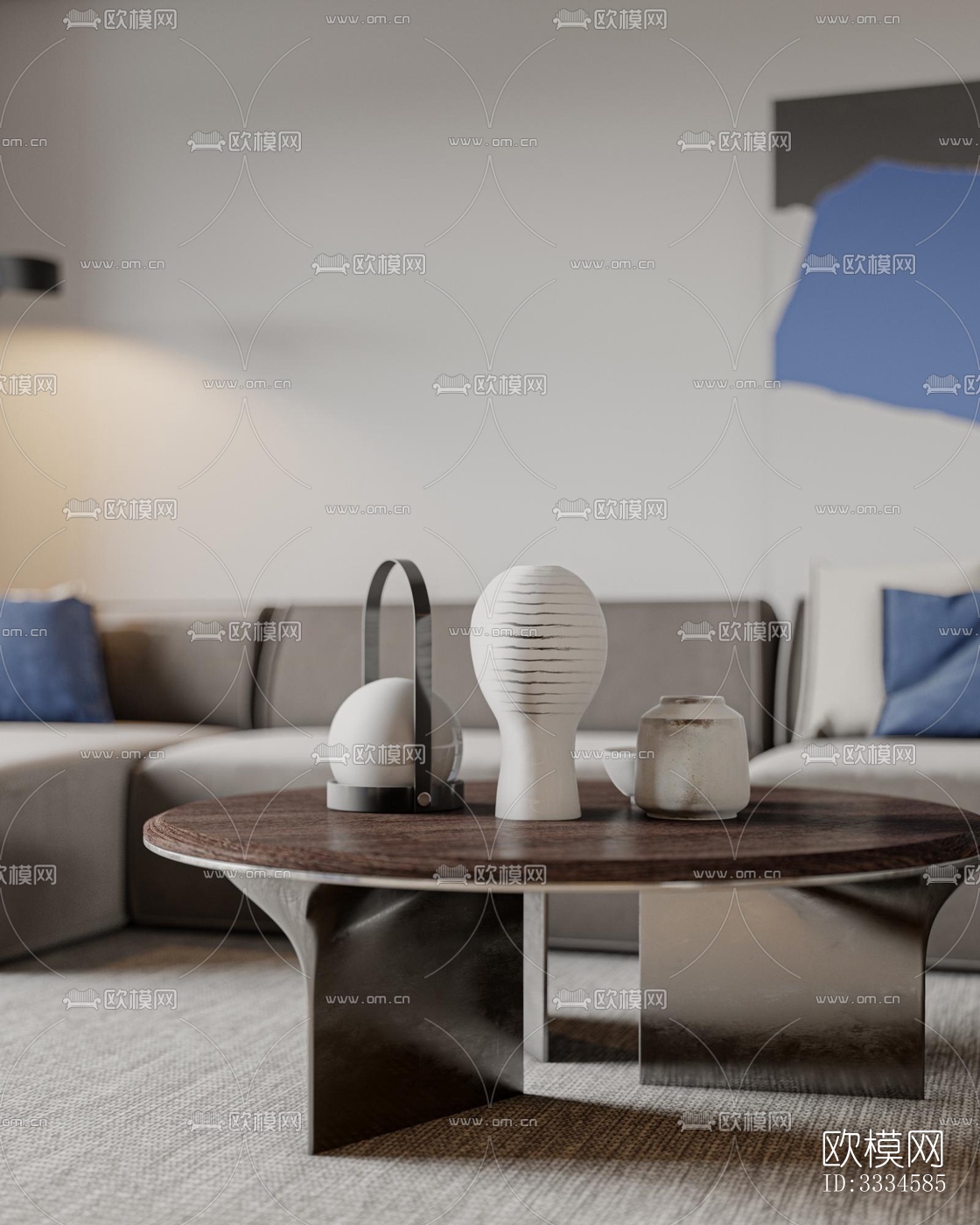 现代客厅效果图下载（渲染图2）