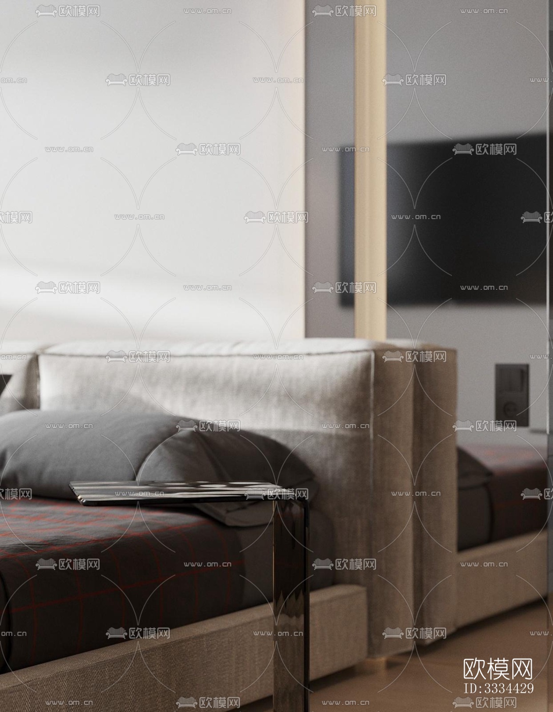 现代卧室效果图下载（渲染图2）