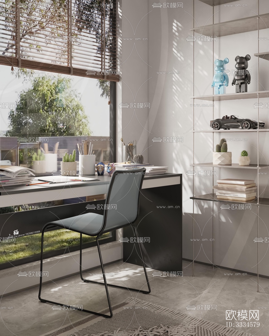 现代客厅效果图下载（渲染图4）