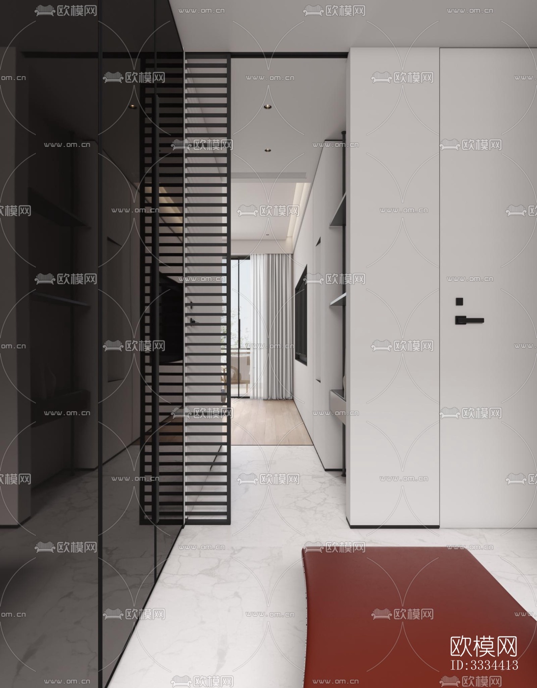 现代卧室效果图下载（渲染图3）