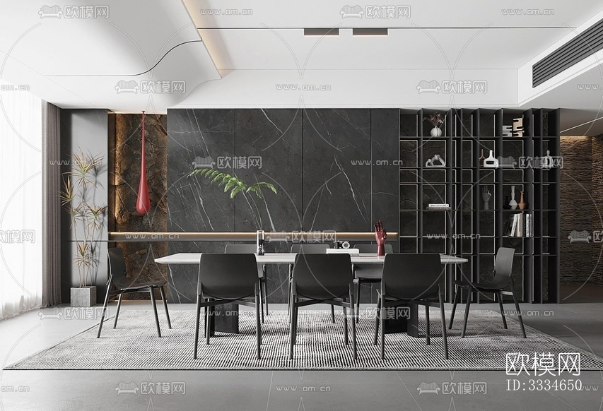 現(xiàn)代餐廳效果圖下載(渲染圖2)