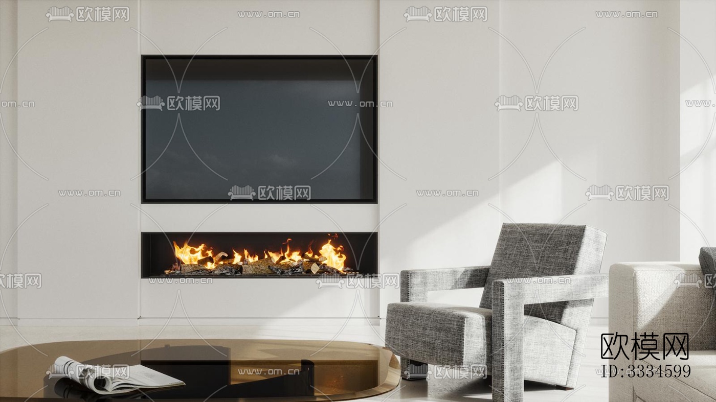 现代客厅效果图下载（渲染图9）