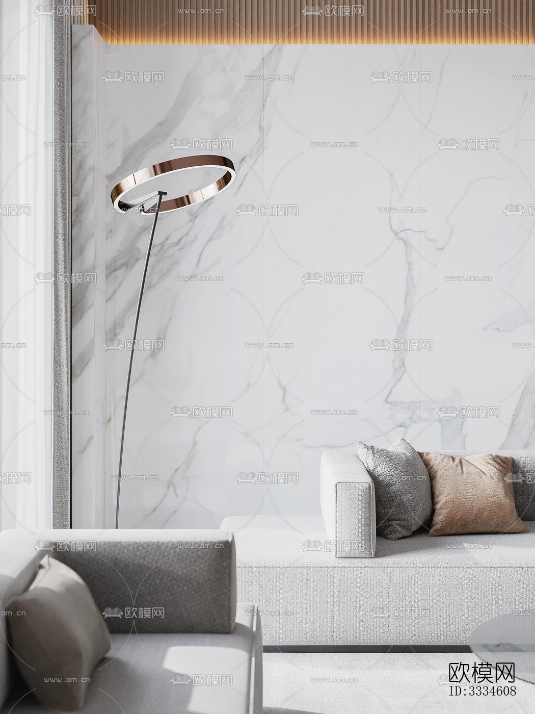 现代客厅效果图下载（渲染图2）