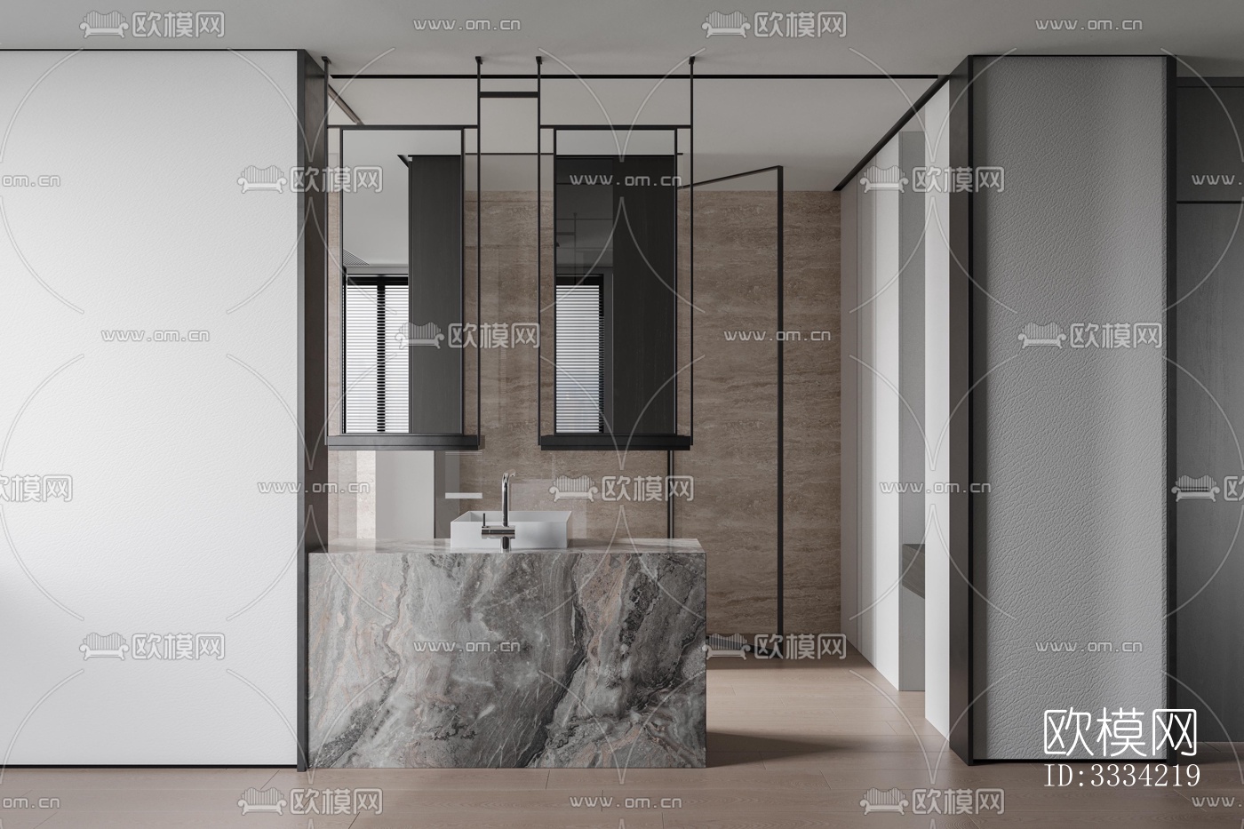 现代卧室效果图下载（渲染图9）