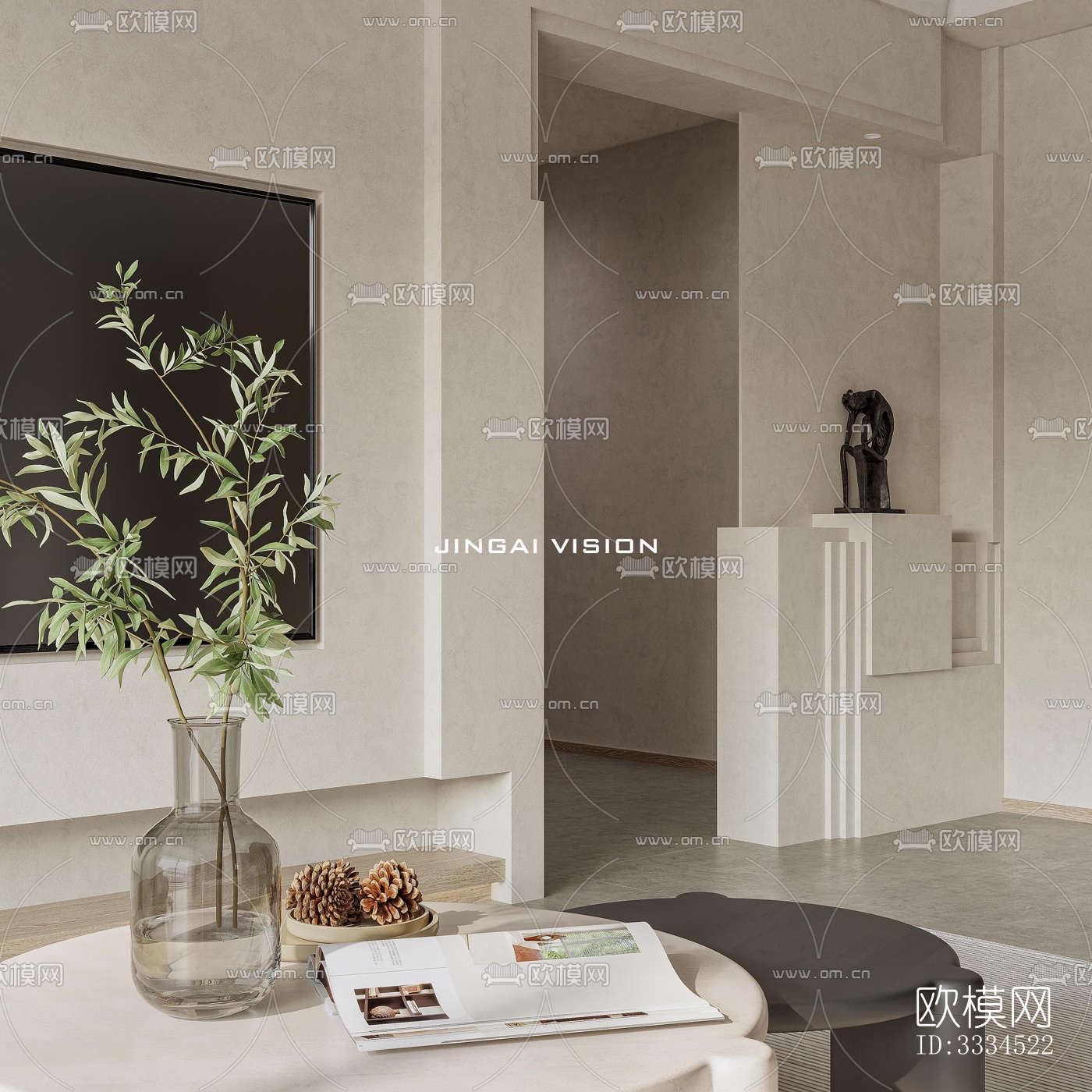 现代客厅效果图下载（渲染图6）