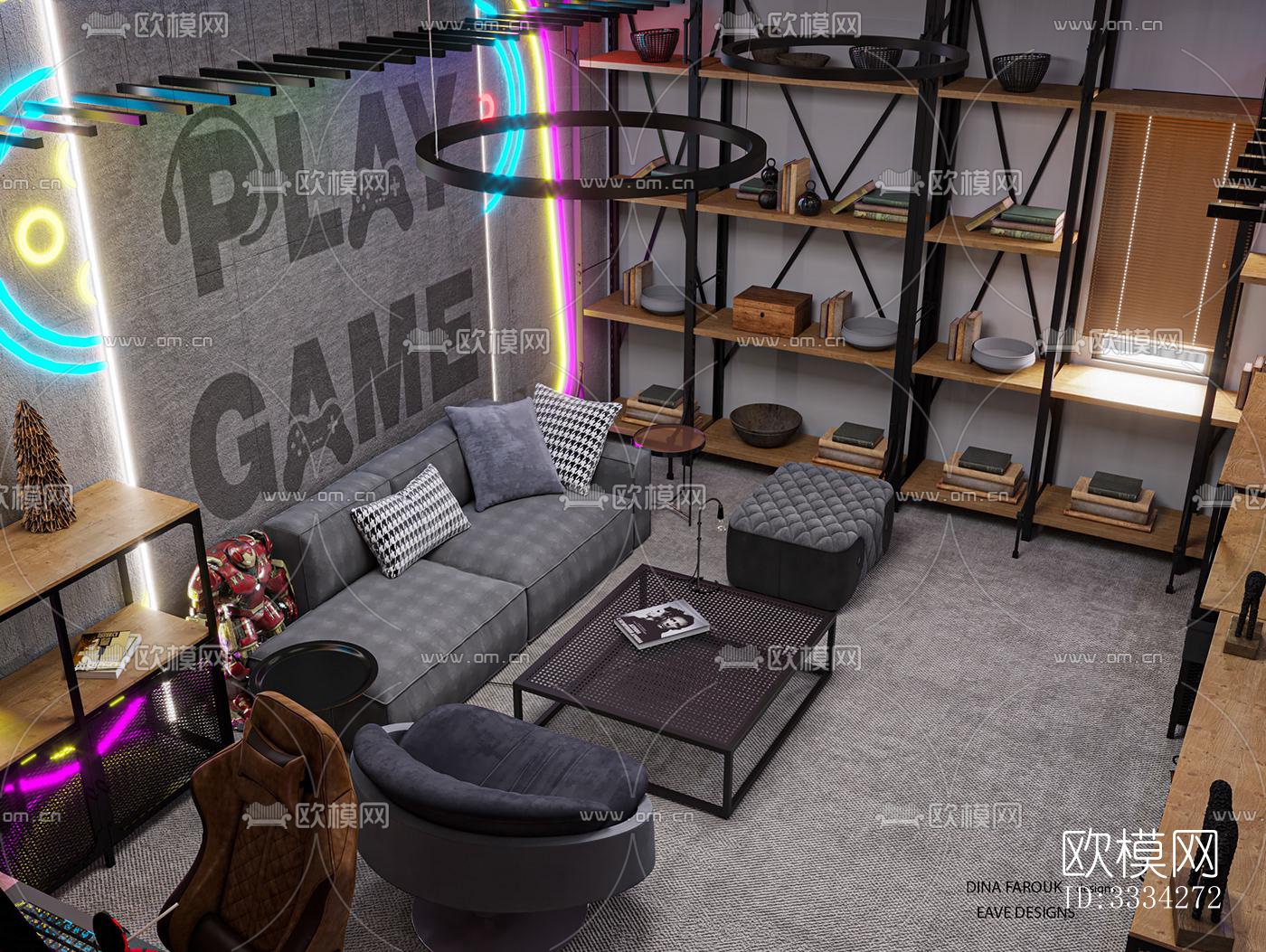 现代卧室效果图下载（渲染图4）